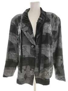 CHALOU Größe 48 Schwarz Blazer mit Knopfverschluss Langarm - Bild 1 von 5