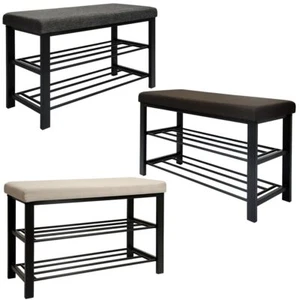 Schuhregal offener Schuhschrank stabile Sitzbank Schuhbank Schuhablage Tragkraft - Bild 1 von 34