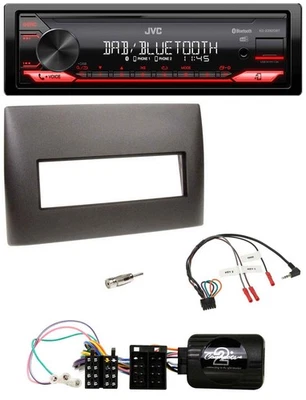 JVC Bluetooth USB DAB Lenkrad Autoradio für Fiat Stilo 2001-2007 schwarz - Bild 1 von 4