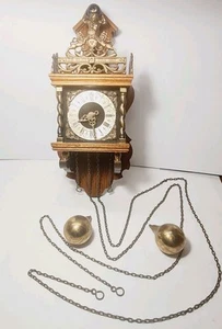 Reloj de pared de madera holandés Warmink Wuba Zaanse vintage - falta el péndulo - Imagen 1 de 24