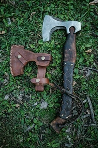 Battle Ready Norse Viking Axe Rosewood Handle Handmade Camping Hatchet - Bild 1 von 7