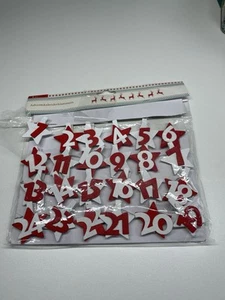 Adventskalenderklammern Zahlen 1 - 24 Kalender Weihnachten Basteln Neu - Bild 1 von 2
