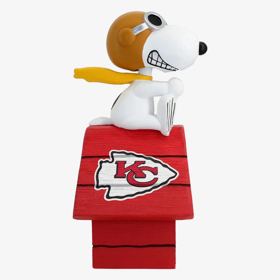 Snoopy Kansas City Chiefs 2024 Peanuts Flying Ace качающаяся голова футбол НФЛ - Изображение 1 из 1