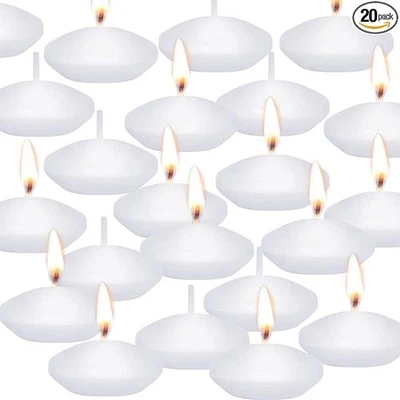 20 PIEZAS Velas Flotantes Sin Perfume 1.5 Centros de Mesa para Boda Fiesta, Decoración del Hogar Foto 1 de 2