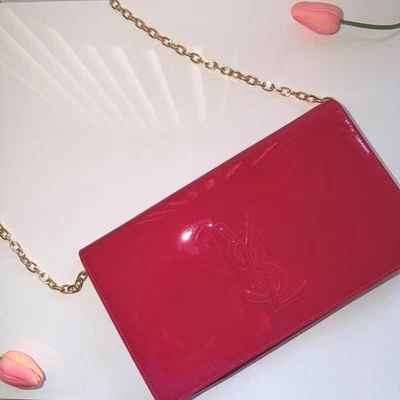 YSL Saint Laurent Clutch Bag Pouch Purse Leather Pusha W/ detached tag and COA - Image 1 of 4
