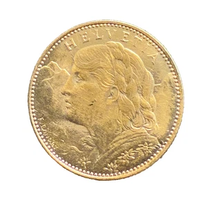 Switzerland 1914 B Gold 10 Francs AU - UNC Better Date - Picture 1 of 2