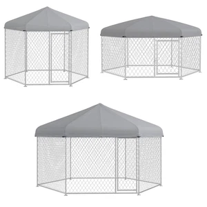 PawHut Dog Kennel Outdoor W/ Waterproof Roof - Picture 1 of 34