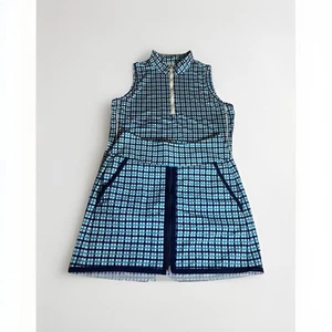 Kinona White And Blue Plaid Gold Skort Set Top L Skort M  - Picture 1 of 14