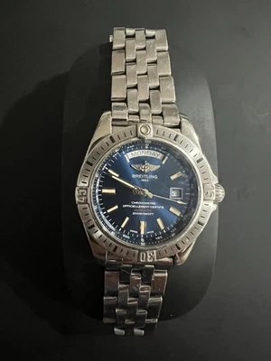 Reloj Breitling Galactic 44mm AZUL Acero Inoxidable Fecha A45320 Foto 1 de 4