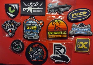 SHOT-SHOW Gun Shop Firearms PATCH Lot of 12 TACTICAL MORALE H&L XTS PSA DPMS #36 - Picture 1 of 5