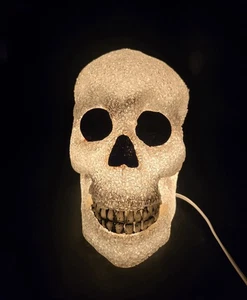 Lampada Decorazione Halloween Popcorn Plastica Fusa Teschio Illuminato 7" - Foto 1 di 6