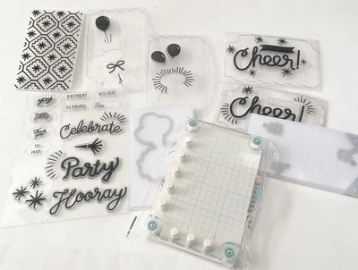 We R Memory Keepers mini carimbo de precisão ferramenta de imprensa carimbo conjunto de festa molde e relevo - Imagem 1 de 4