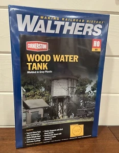 Walthers Cornerstone Series Kit HO Scale Wood Water Tank Gray Railroad - Picture 1 of 4