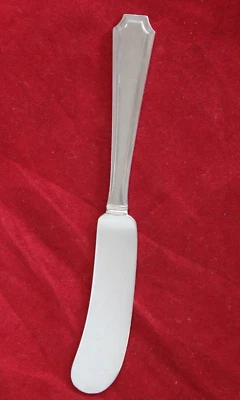 Esparcidor de mantequilla de mango plano Durgin FAIRFAX 5-1/8" (1910)! 20 g Foto 1 de 4