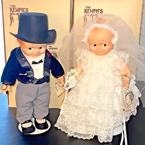 1983 SIN USAR EN CAJA MUÑECAS KEWPIE BRIDE & GROOM CAMEO/JESCO CON CAJAS ROSA O'NEIL 15" - Imagen 1 de 7