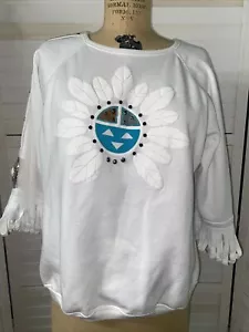 Vintage 80er 90er Lida Damen Southwest Native American Sweatshirt USA Made Large - Bild 1 von 8