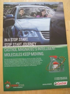 CASTROL EURO SPONSOR ENGINE PROTECTION 2008 POSTER ADVERT A4 SIZE FILE 18 - Picture 1 of 1