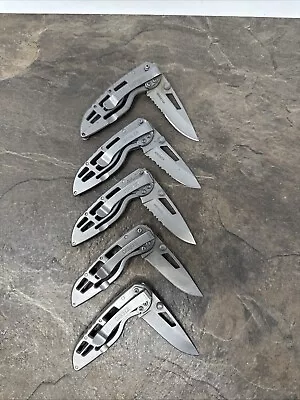 Cuchillo de Bolsillo Gerber Ripstop I Plegable Marco Bloqueo Acero Inoxidable Clip Caza Lote 5 Foto 1 de 4