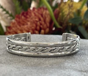 Braided Navajo Cuff Bracelet - Picture 1 of 9