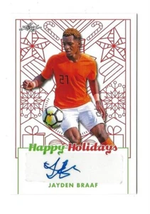 Hoja Fútbol 2023 Felices Fiestas Jayden Braaf Autografiado Países Bajos - Imagen 1 de 2