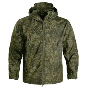 Windbreaker Mens Tactical Jacket Soft Shell Waterproof Military Camo Hooded Coat - Picture 1 of 47
