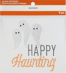 Happy Haunting Ghosts Halloween Bling Gems Recollections Title Stickers - Picture 1 of 1