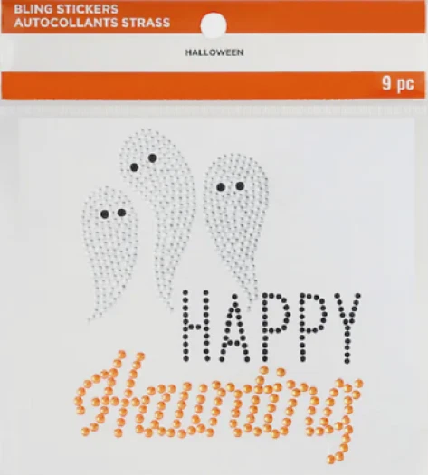 Happy Haunting Ghosts Halloween Bling Gems Recollections Title Stickers - Image 1 of 1