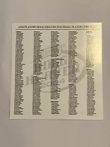 2004 Hogg Heaven Checklist - Picture 1 of 2