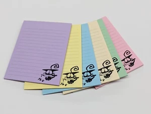Creepy Cat Note Pads 25 pages 5 different cats 6 pads 6 colors Hot Topic Lover - Picture 1 of 6