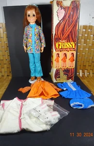 Vintage 1969 Ideal Crissy Doll ~ orig. Orange Spitzenkleid Kleidung mit Originalkarton - Bild 1 von 21