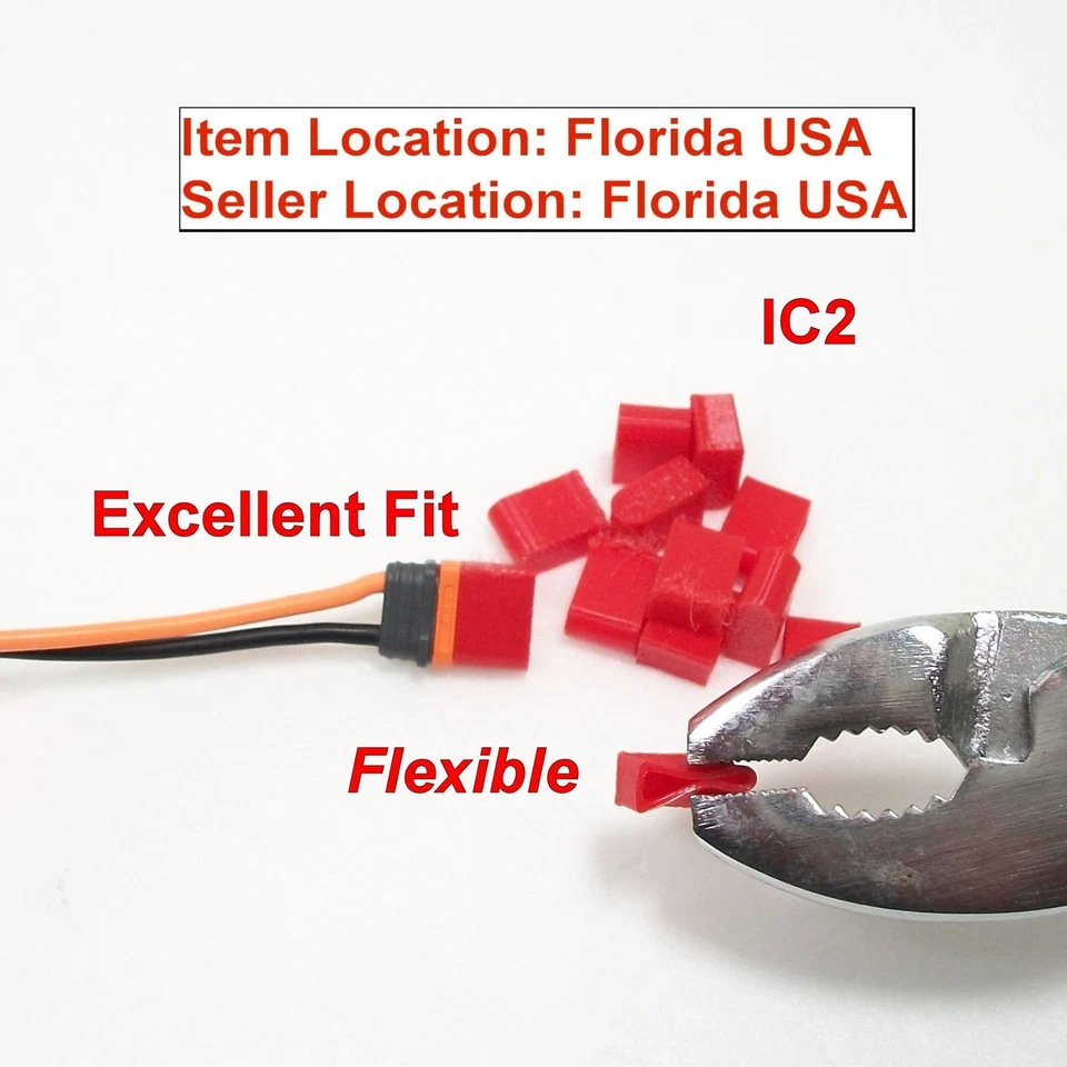 IC2 IC3 IC5 Lipo RC Battery Flexible Connector Cap Cover GREEN RED YELLOW - Image 1 of 1