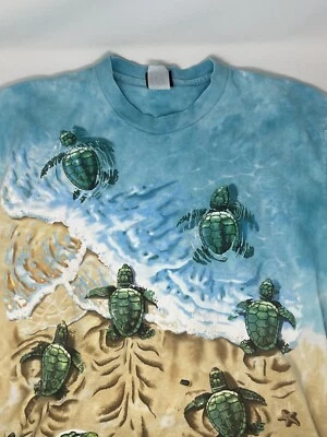 Vintage 1996 Liquid Blue Turtles Beach AOP T Shirt (L) - Image 1 of 4