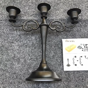 3 Kerzenleuchter aus Metall - Kerzenständer Halter für formelle Anlässe, Hochzeit, Kirche, ... - Bild 1 von 13