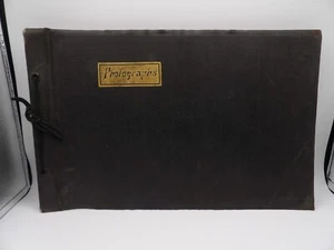 Antikes Fotoalbum 9,5 Zoll x 15 Zoll 35 leere Blätter 9,25 Zoll x 13,5 Zoll - Bild 1 von 8