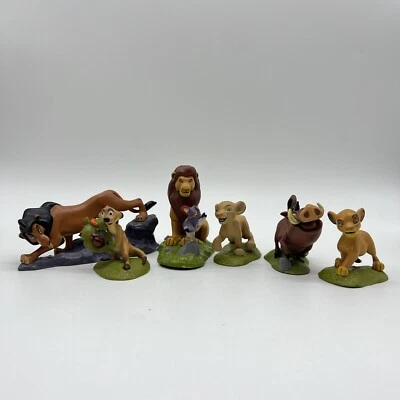 Figuras Disney Rey León x6 adornos para pasteles Mufasa Scar Simba Timón Pumba Nala Zazu Foto 1 de 4