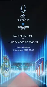 Fan Leaflet UEFA Super Cup 2018 Real Madrid vs Atletico Madrid (spanish) - Picture 1 of 1