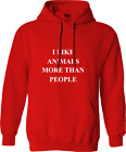 I Like Animals More Than People Hoodie Dog Cat Puppy Lover Funny Slogan Gifts