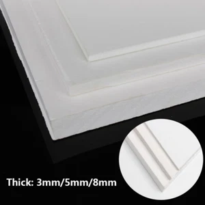 White PVC Sheet Foam Board Building Model Display DIY Craft 3mm/5mm/8mm Thick - Picture 1 of 9