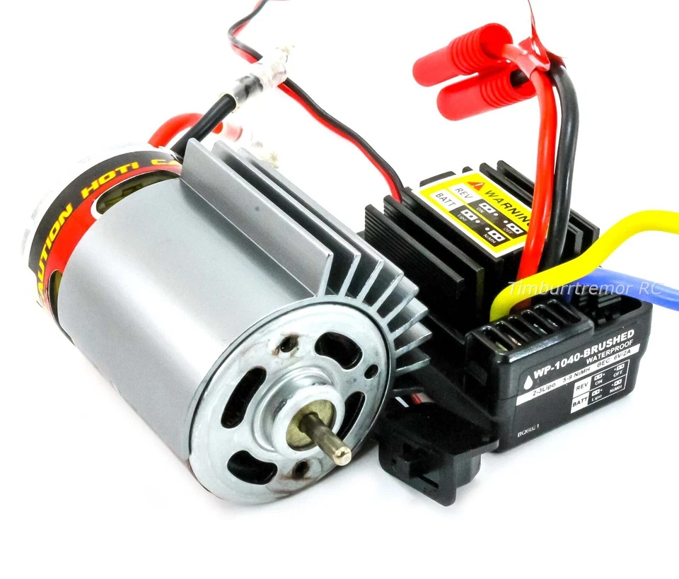 Redcat Hobbywing WP-1040-Brushed Waterproof ESC Motor Combo for Blackout XTE - Image 1 of 3
