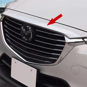 Chrome Front Hood Lid Upper Cover Trim Decor For Mazda CX-3 16 17 18 19 20 2021 - Picture 1 of 6