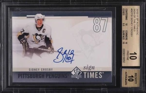2010 SP Authentic Sidney Crosby Sign Of The Times AUTO BGS 10 PRISTINE pop 1/1 - Picture 1 of 2
