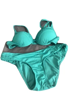 Apt 9 Womens Bikini Underwire Push Up Swimwear Emerald Green- Size Medium- NWT - Picture 1 of 4