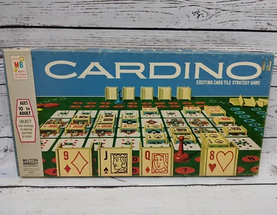 1970 CARDINO Card Strategy Tile Game by Milton Bradley 100% complete Very Nice - Image 1 of 4