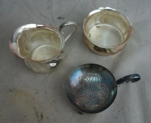 altes Milch + Zucker und Teesieb - Bild 1 von 1