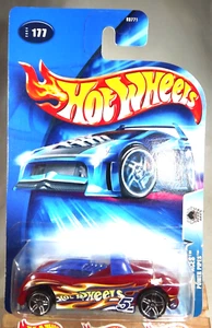 2004 Hot Wheels ERROR #177 Track Aces POWER PIPES Maroon w/Chrome PR5 Sp Reverse - Picture 1 of 6