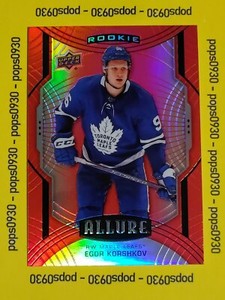 Egor Korshkov, Toronto Maple Leafs, 2021, Allure, Rookie, Red Rainbow, #111