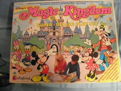 Disney's Magic Kingdom Super Deluxe Colorforms Play Set  Vintage  - Image 1 of 4