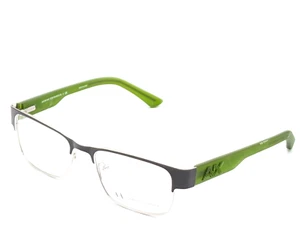 Armani Exchange AX1012 6045 Black/Satin Silver Half Rim Unisex Eyeglasses 51mm - Picture 1 of 6