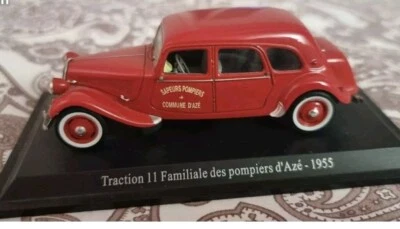 CITROEN TRACTION 11 FAMILIALE DES POMPIERS D'AZE 1955 UNIVERSAL HOBBIES   - Photo 1/2