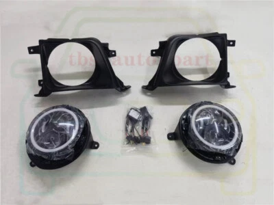 Conjunto de faros diestros y diestros + cubierta para Toyota Land Cruiser Prado LC90 FJ95 LJ95 Foto 1 de 4